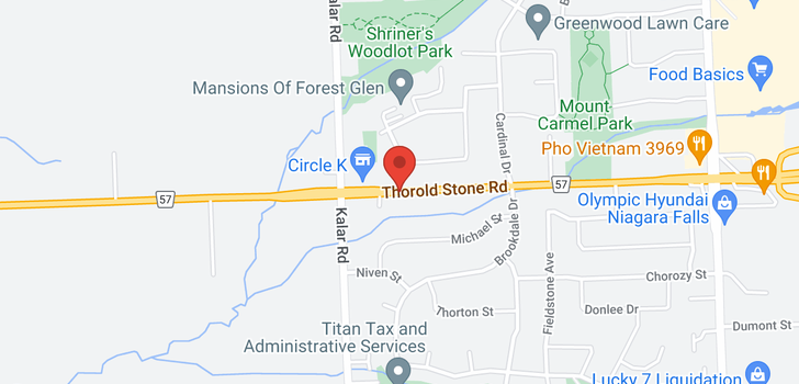 map of 8166 THOROLD STONE RD